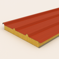Кровельная сэндвич-панель МВ 100 мм RAL 7004