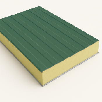 Стеновая сэндвич-панель пенополиизоцианурат 80 мм RAL 1018 в наличии в Ростове-на-Дону